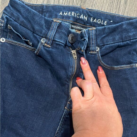 American Eagle Outfitters Womens Blue Nest Lovel Stretch Skinny Jeans Size 2 - Picture 5 of 11